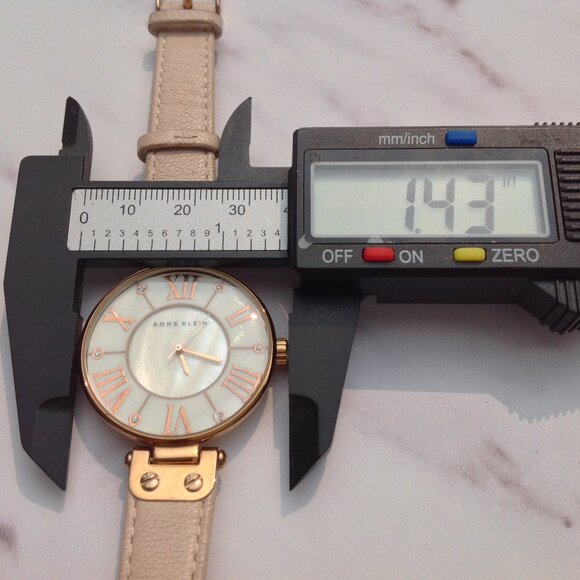 Anne Klein Quartz Wrist Watch MOP Face and Rose Gold & Arabic Numerals - Picture 10 of 12